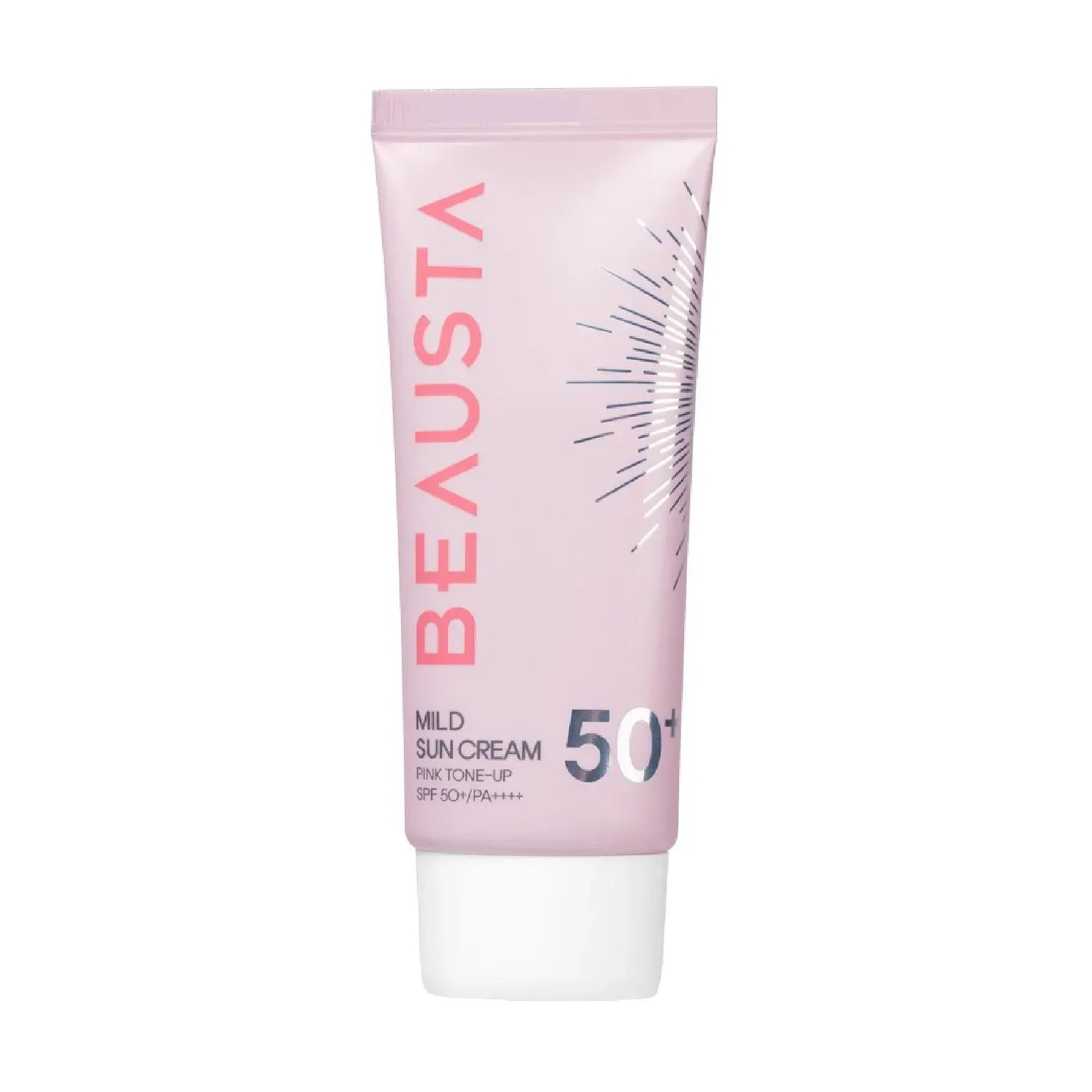 Сонцезахисний тонувальний крем для обличчя Beausta Mild Sun Cream Pink Tone-Up SPF 50+, 50 мл